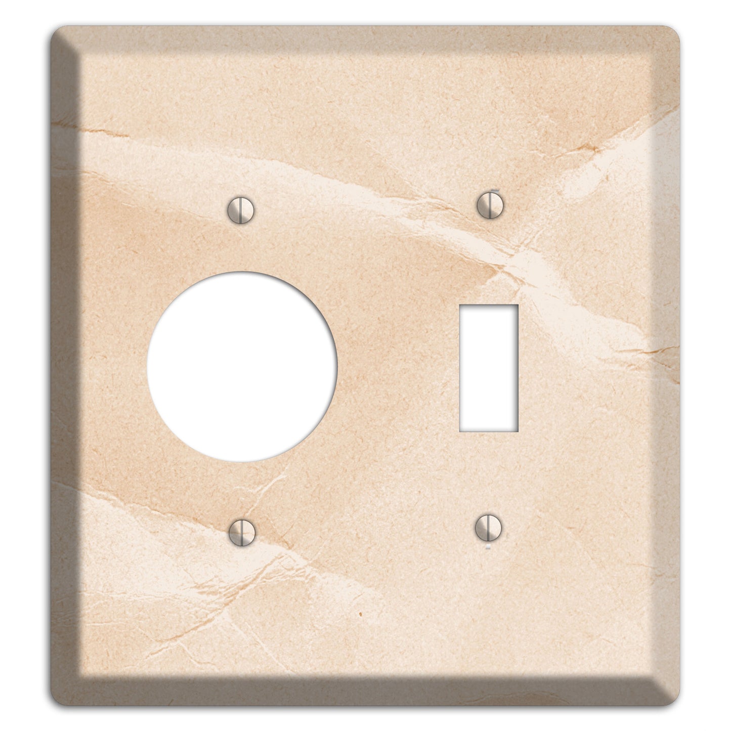 Almond Neutral Texture Receptacle / Toggle Wallplate