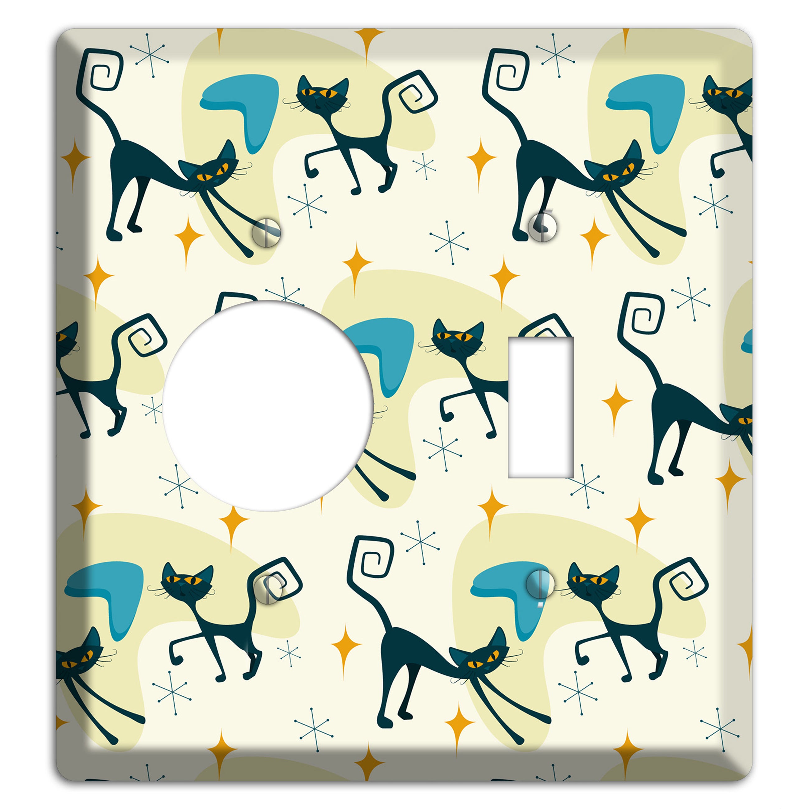 Black Cats Receptacle / Toggle Wallplate