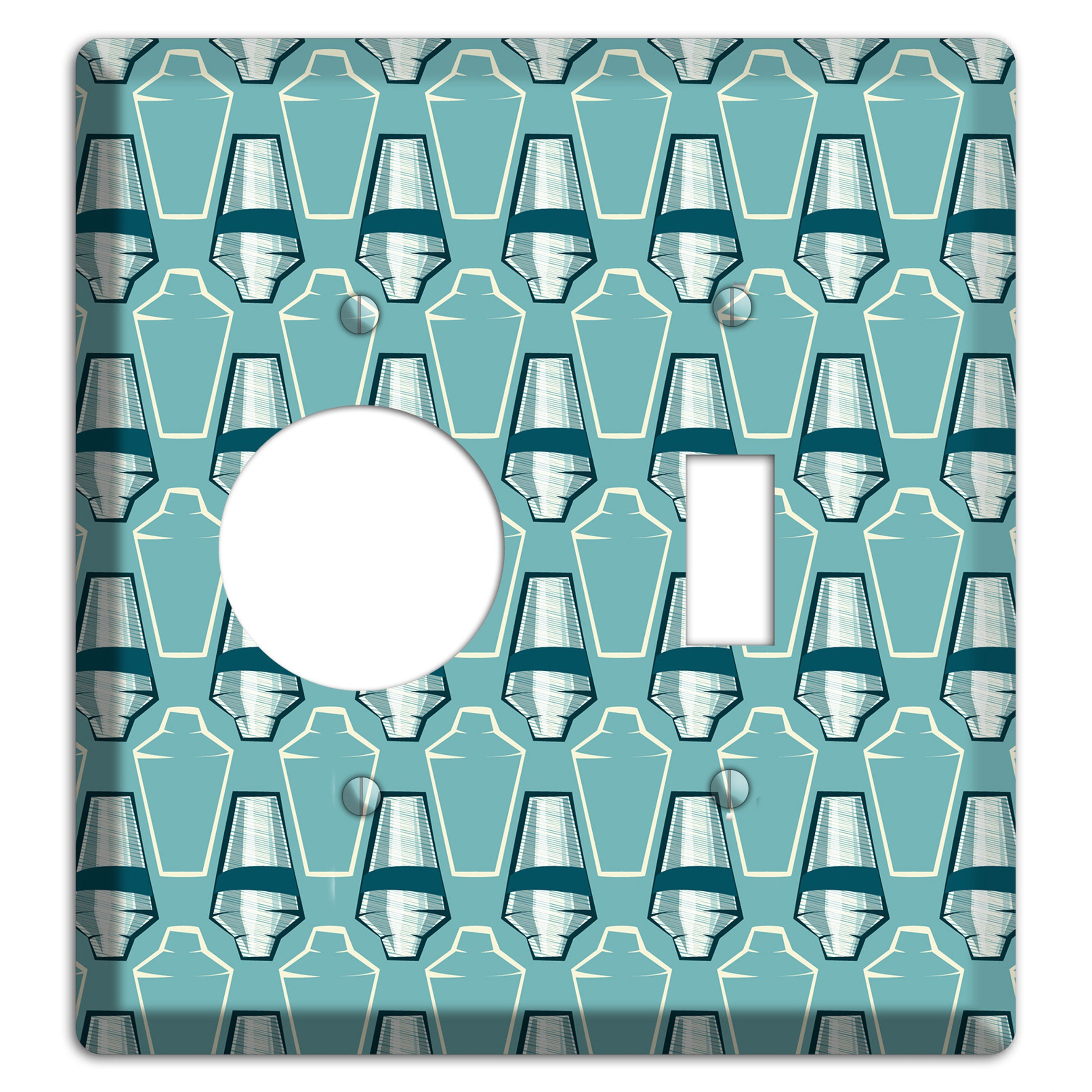 Cocktail Shakers Receptacle / Toggle Wallplate