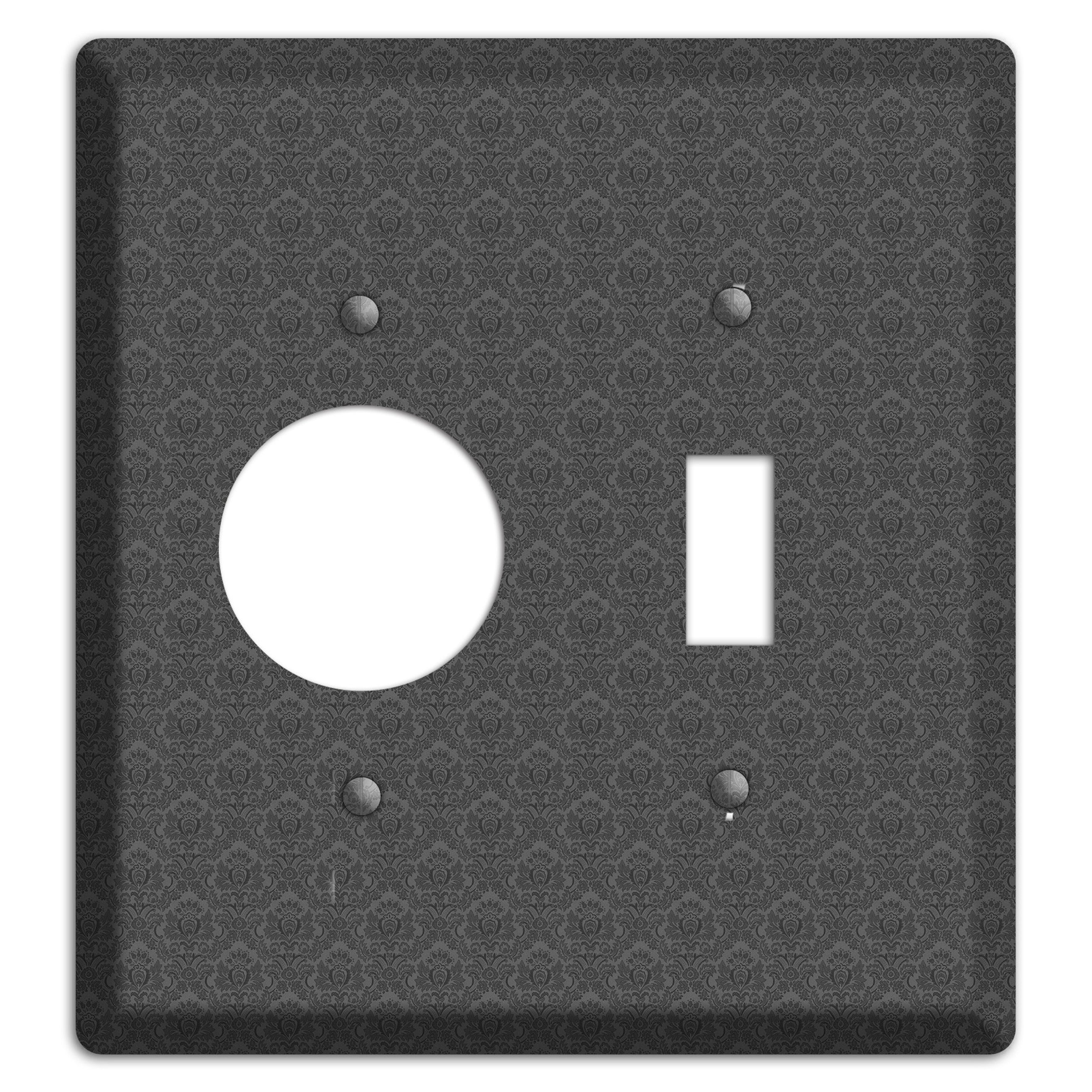 Dark Grey Cartouche Receptacle / Toggle Wallplate