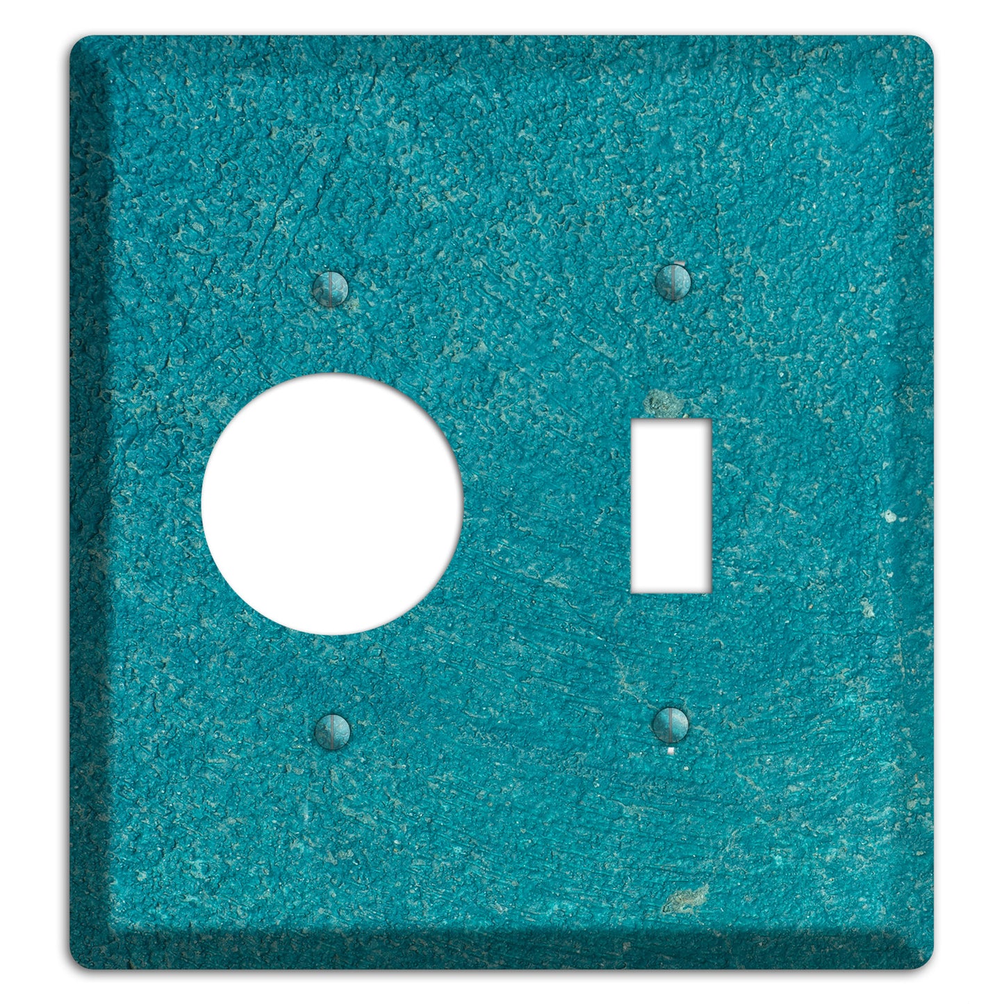 Teal concrete Receptacle / Toggle Wallplate