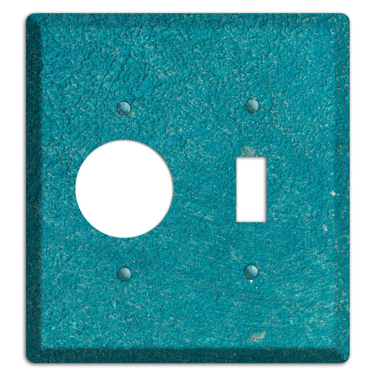 Teal concrete Receptacle / Toggle Wallplate