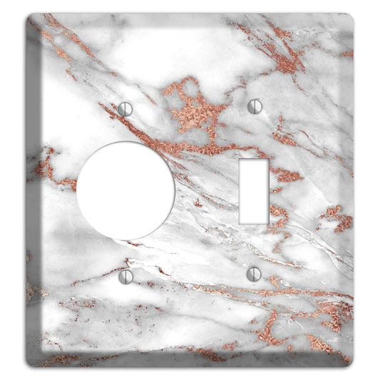 Sanguine Brown Marble 7 Receptacle / Toggle Wallplate