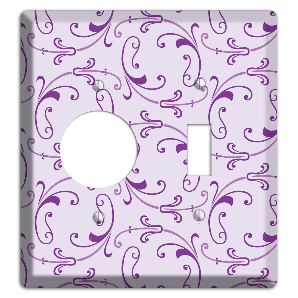 Lilac Victorian Sprig Receptacle / Toggle Wallplate