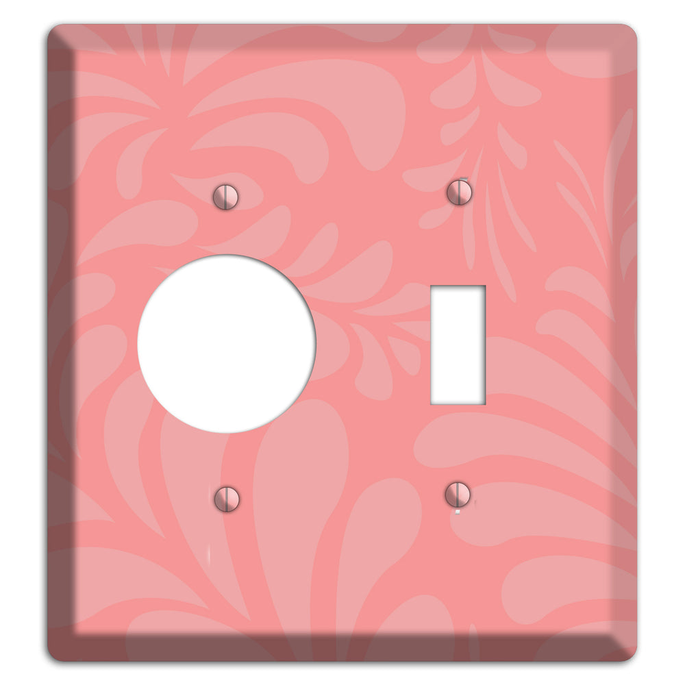 Pink Herati Receptacle / Toggle Wallplate