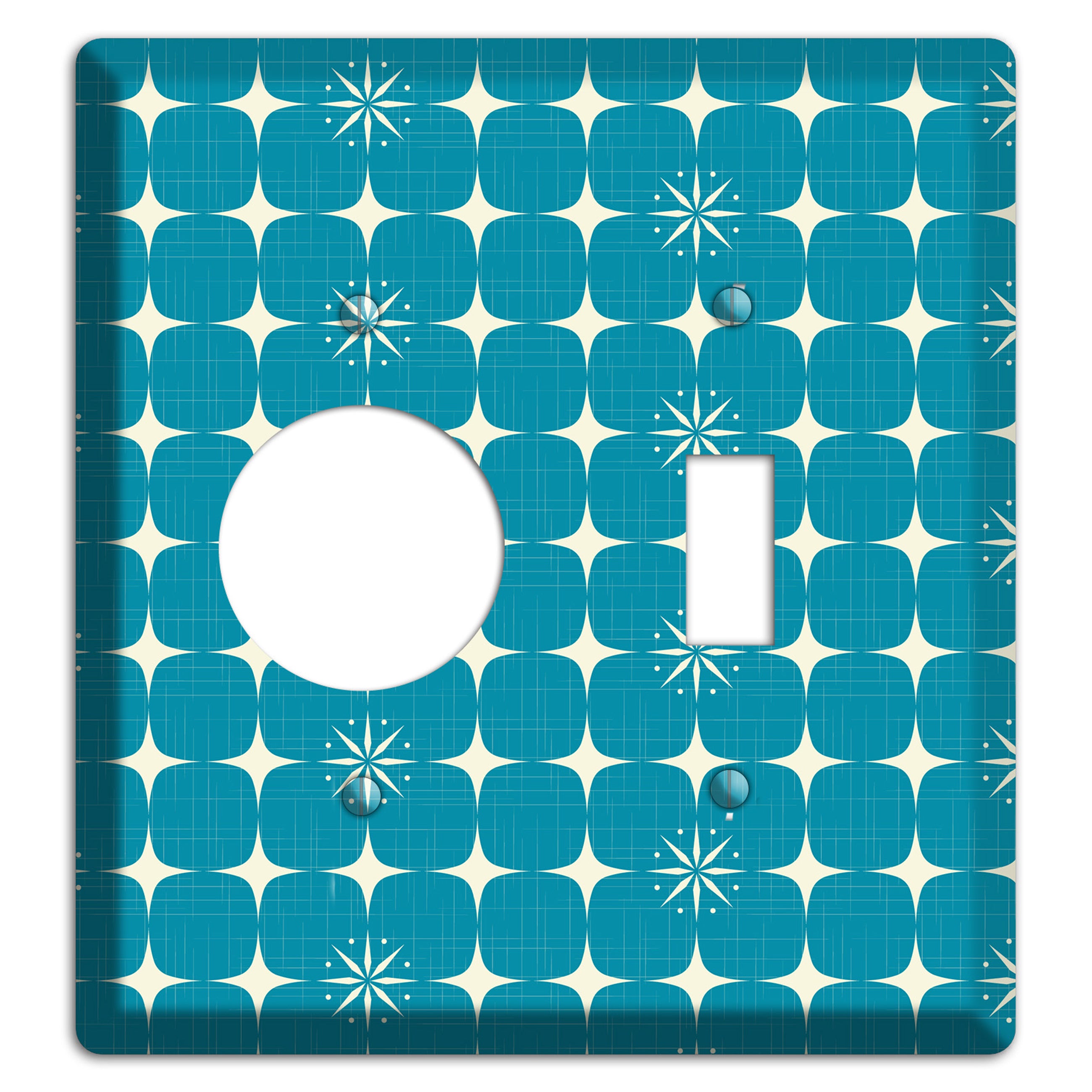Blue Atomic Receptacle / Toggle Wallplate