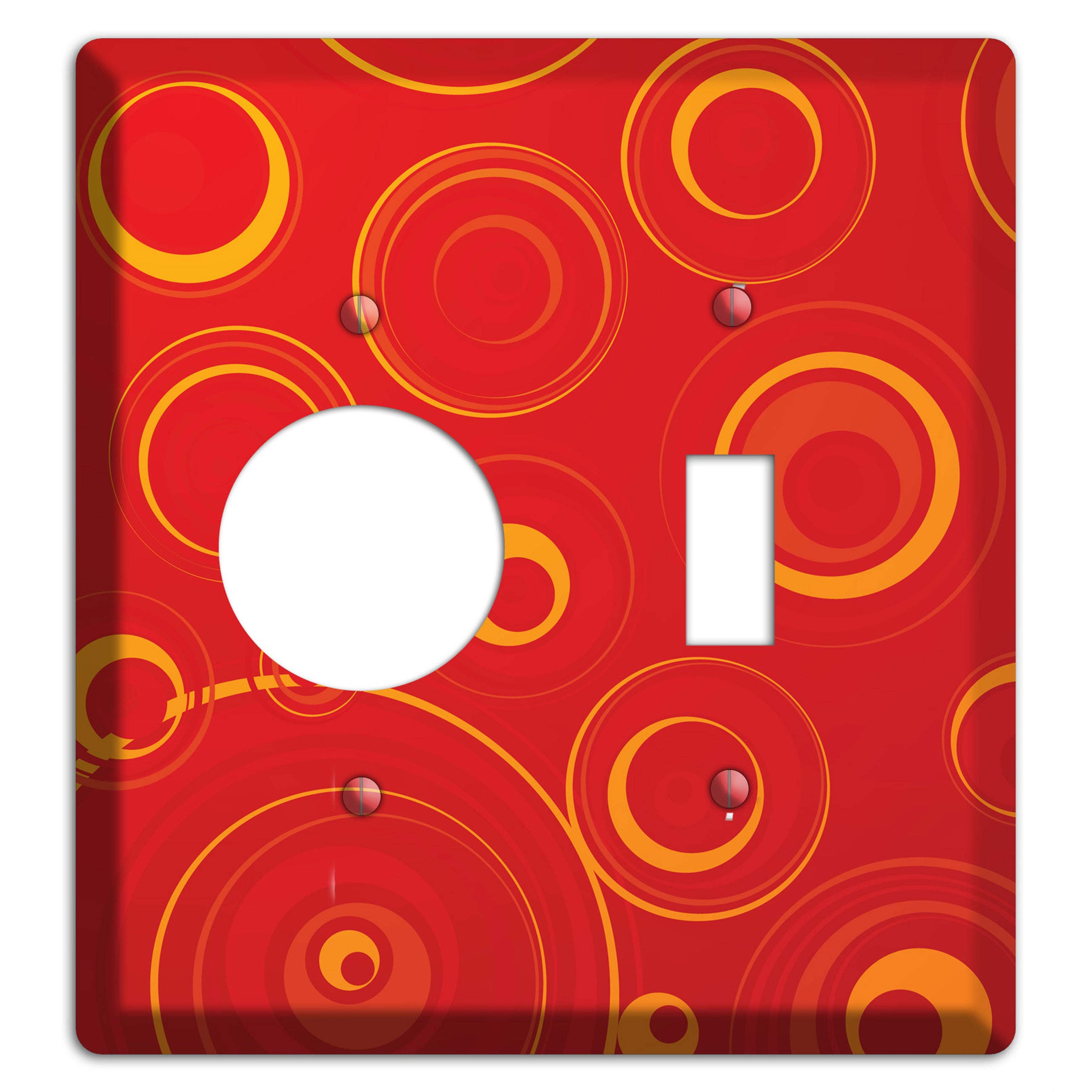 Red Circles Receptacle / Toggle Wallplate