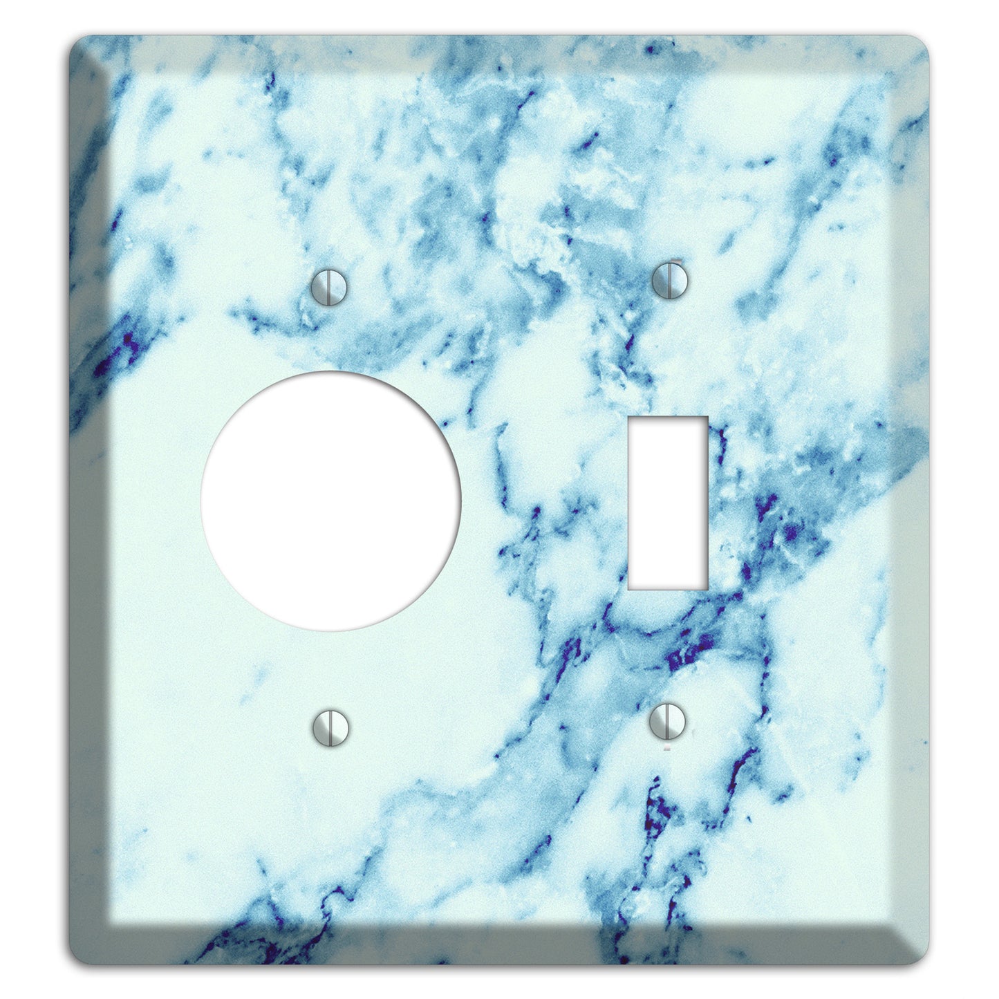 Polar Marble Receptacle / Toggle Wallplate