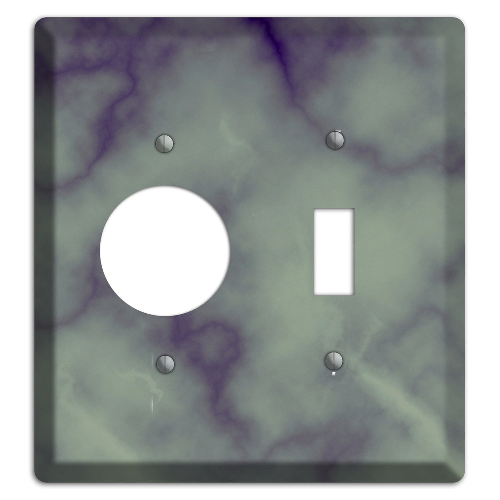 Mid Gray Marble Receptacle / Toggle Wallplate