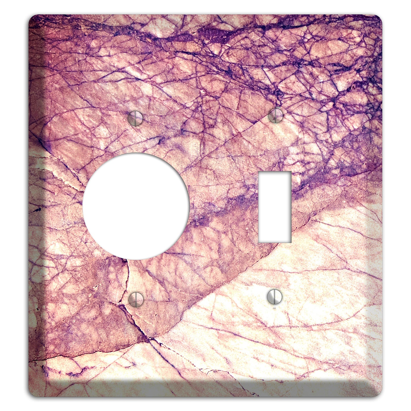Cavern Pink Marble Receptacle / Toggle Wallplate