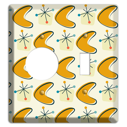 Yellow Boomerang Receptacle / Toggle Wallplate