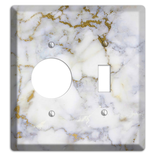 Metallic Bronze Marble Receptacle / Toggle Wallplate