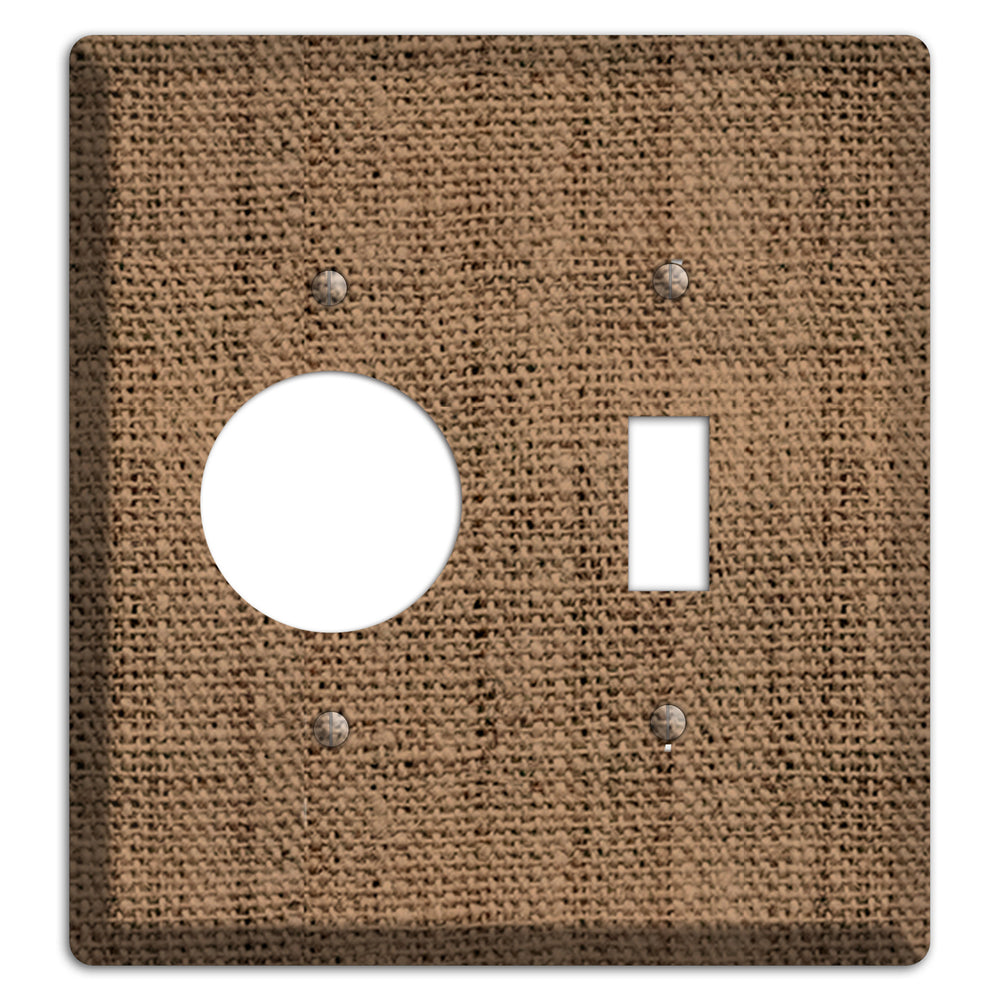 Beaver Burlap Receptacle / Toggle Wallplate