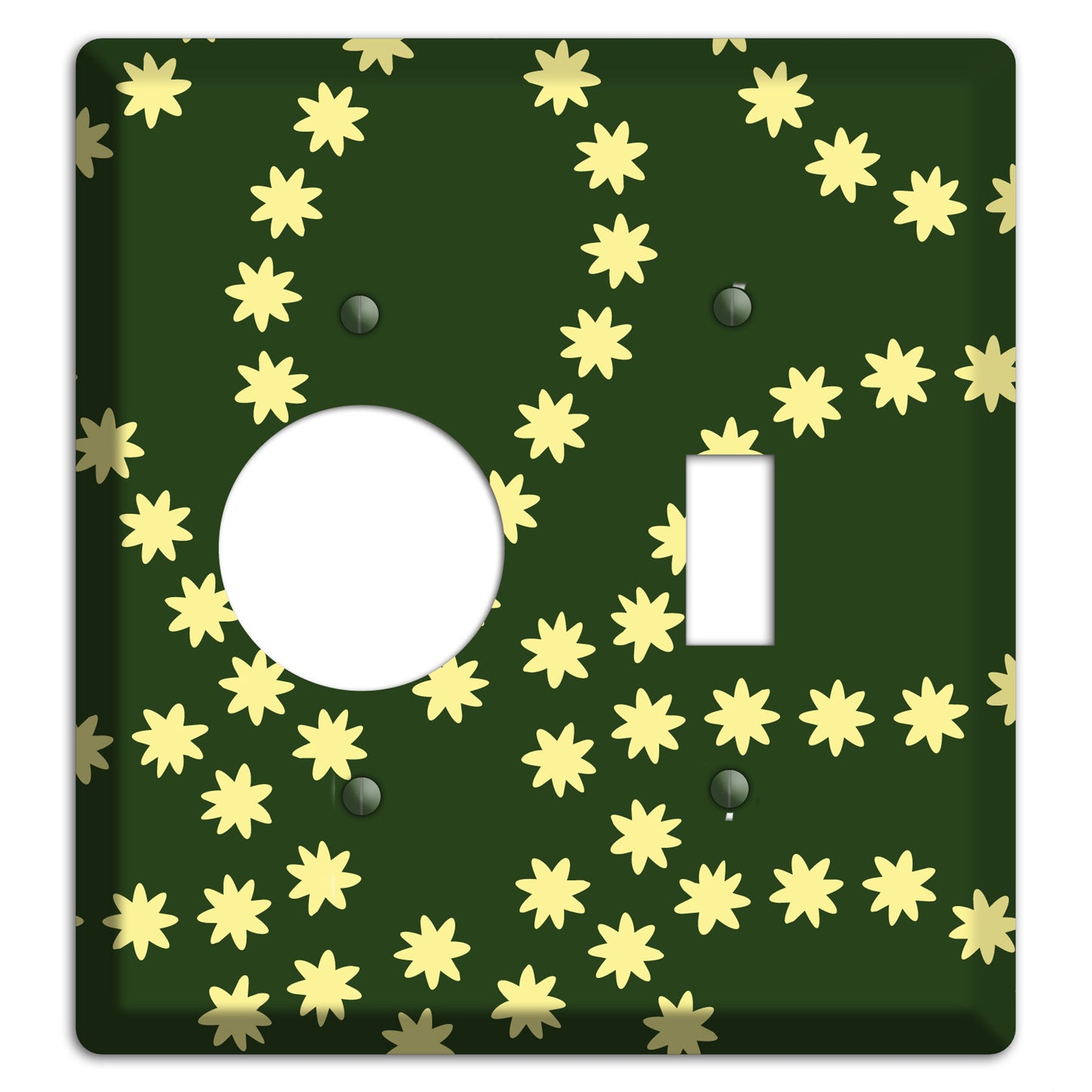 Green with Yellow Constellation Receptacle / Toggle Wallplate