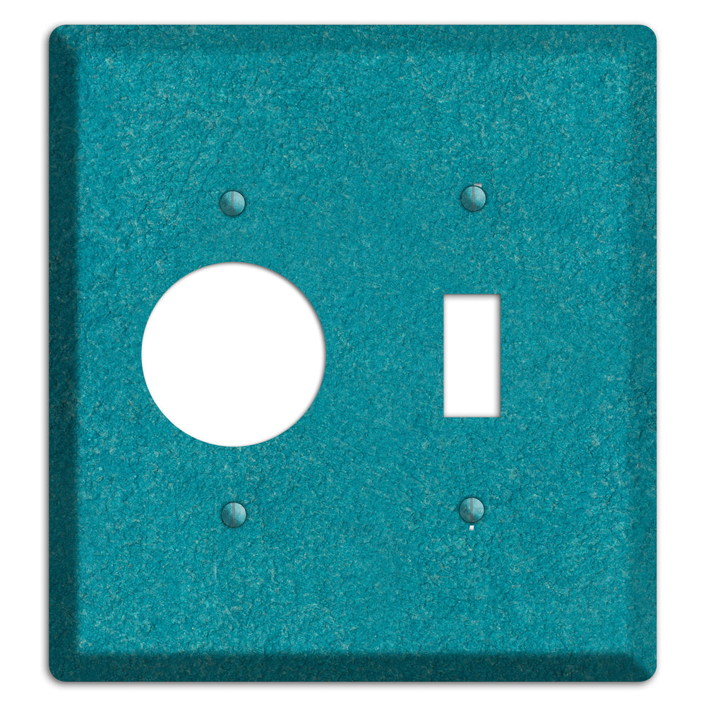 Stucco Teal Receptacle / Toggle Wallplate