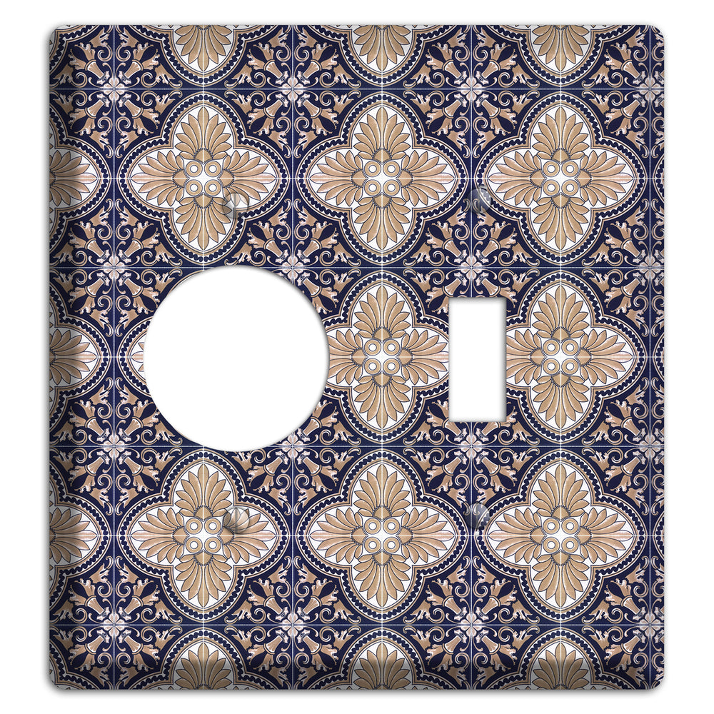 Tavira Tiles 4 Receptacle / Toggle Wallplate