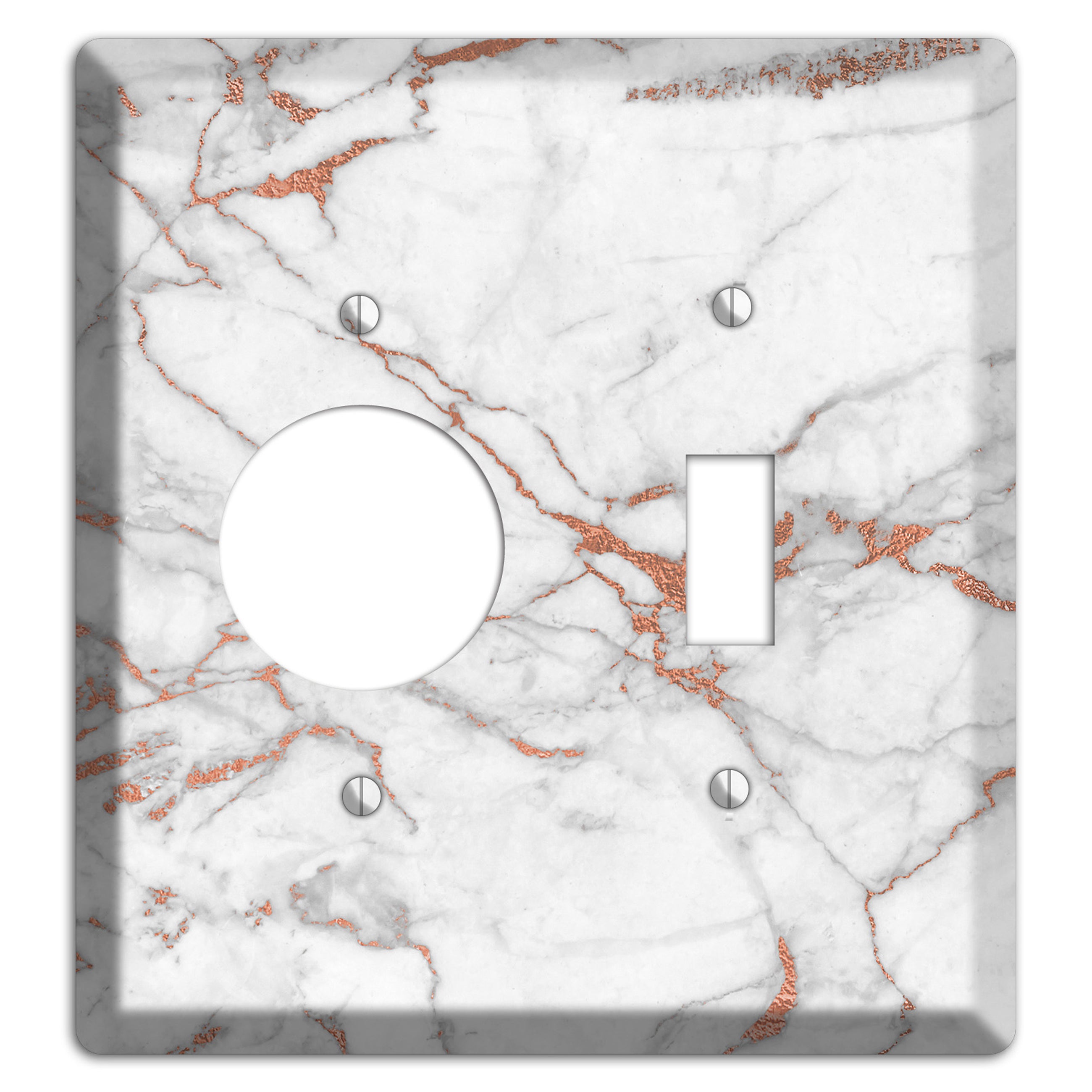 Copperfield Copper Receptacle / Toggle Wallplate