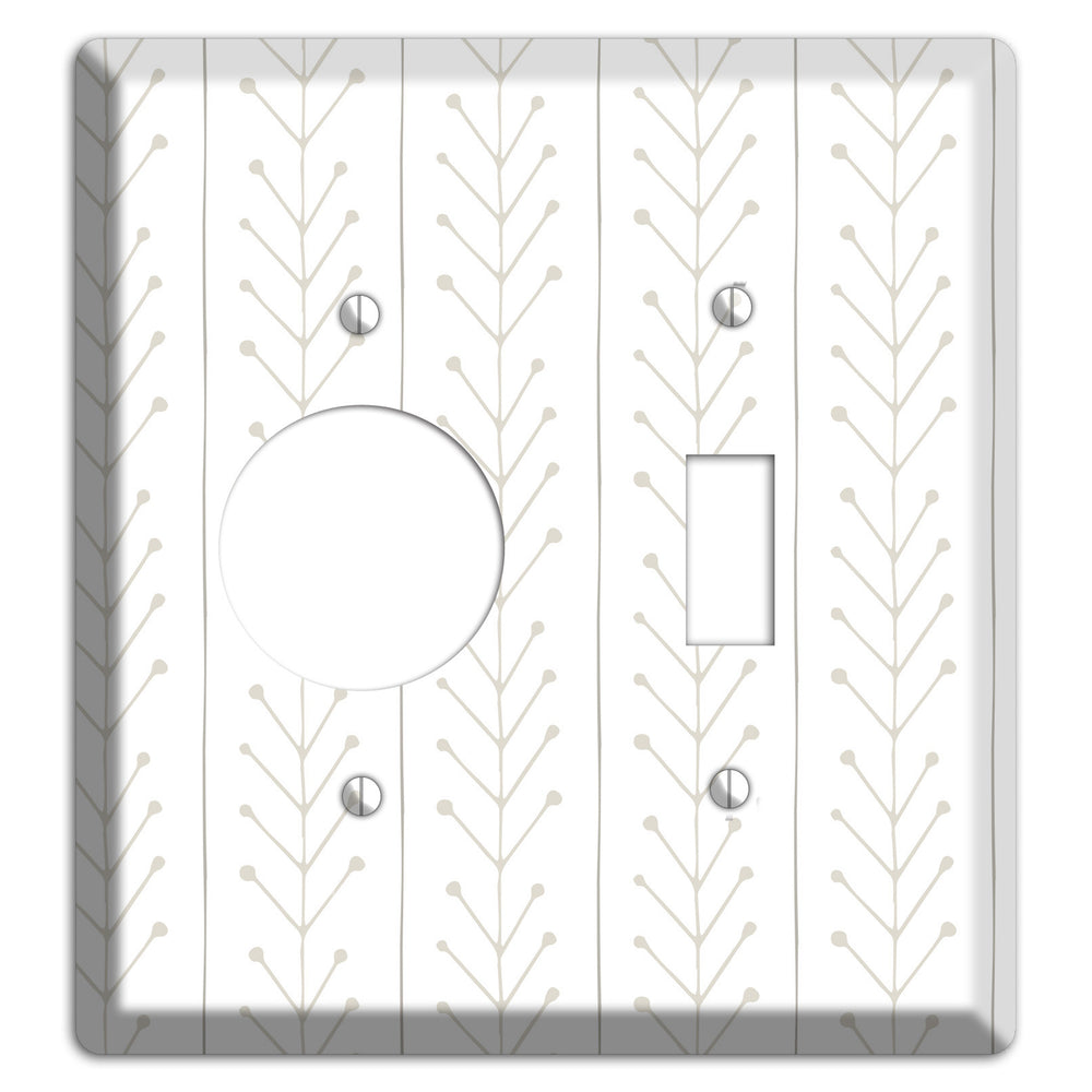 Simple Scandanavian Style F Receptacle / Toggle Wallplate