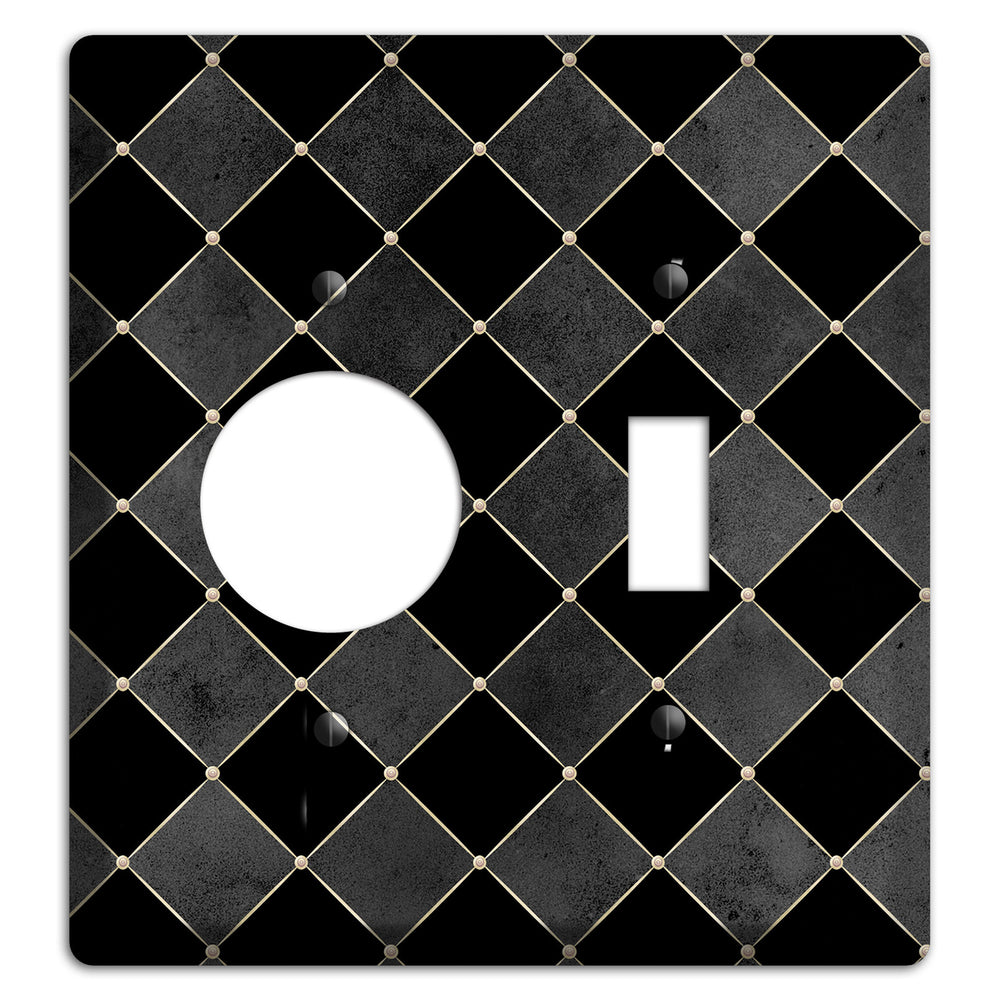Edgar Allen Poe Diamond Receptacle / Toggle Wallplate