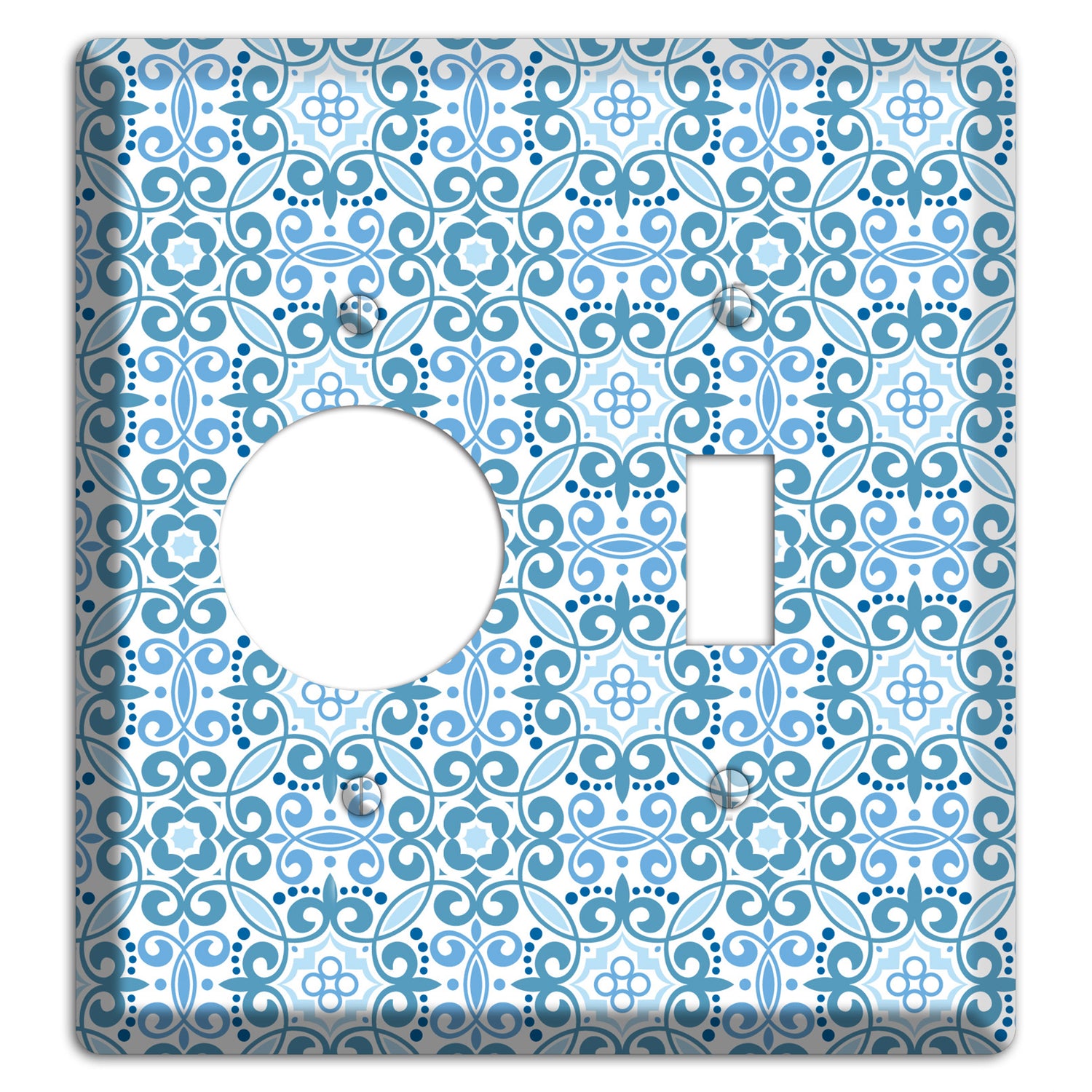 Multi Blue Foulard Receptacle / Toggle Wallplate