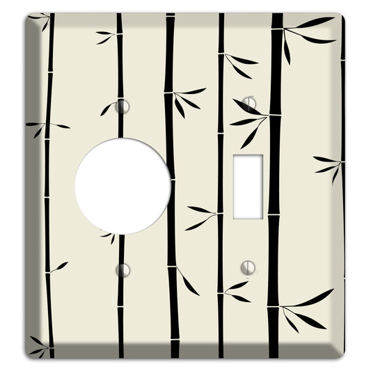 Beige Bamboo Receptacle / Toggle Wallplate