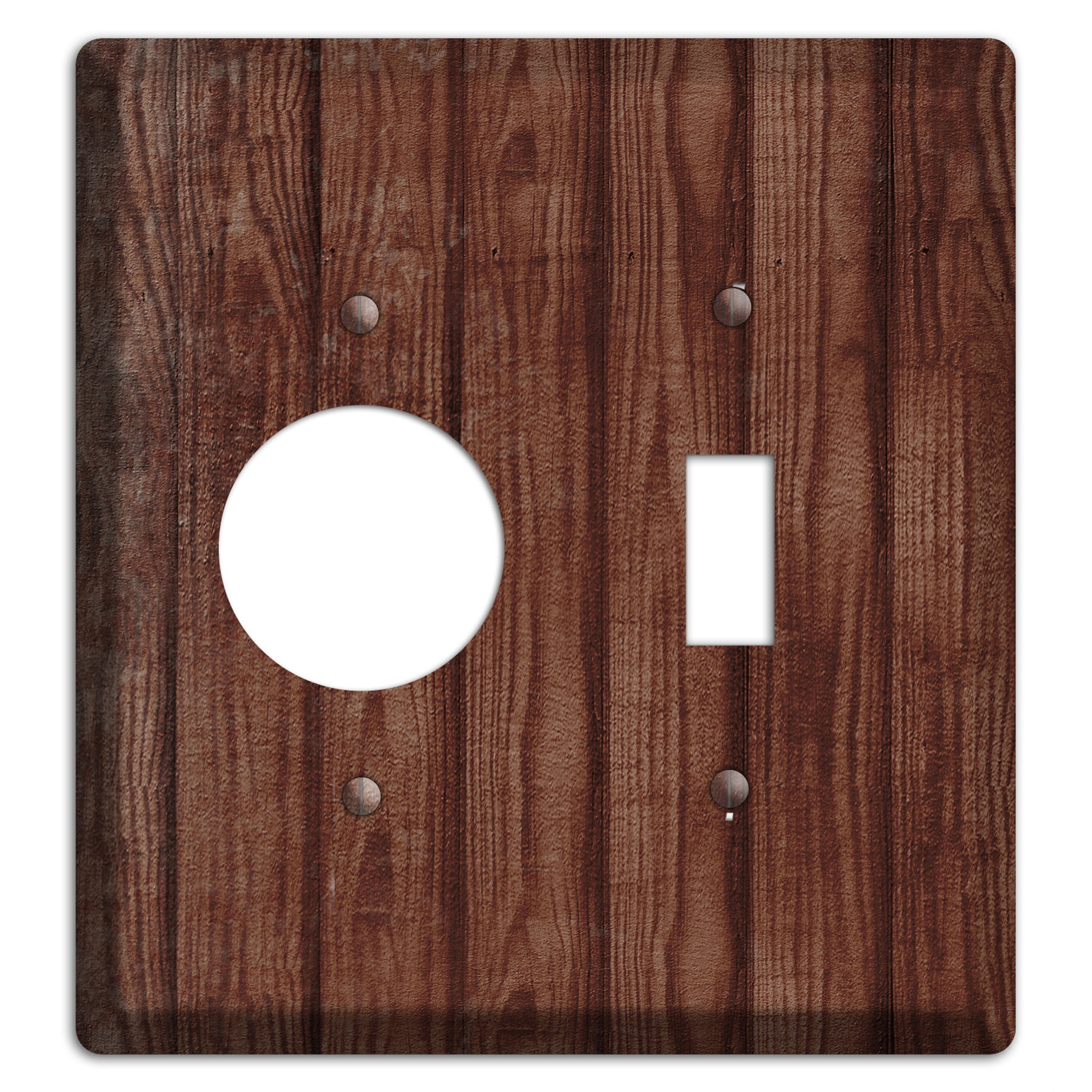 Saddle Weathered Wood Receptacle / Toggle Wallplate
