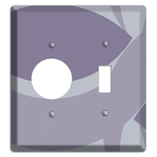 Grey and Lavender Abstract Receptacle / Toggle Wallplate
