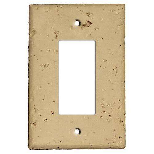 Khaki Stone Single Rocker Cover Plate