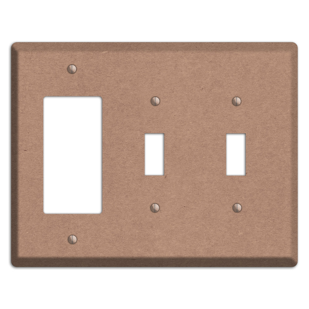 Pale Taupe Kraft Rocker / 2 Toggle Wallplate
