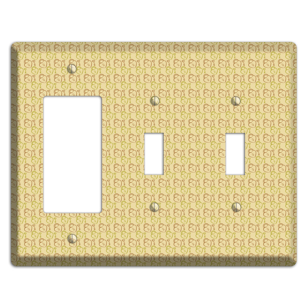 Heart Padlock with Key Rocker / 2 Toggle Wallplate