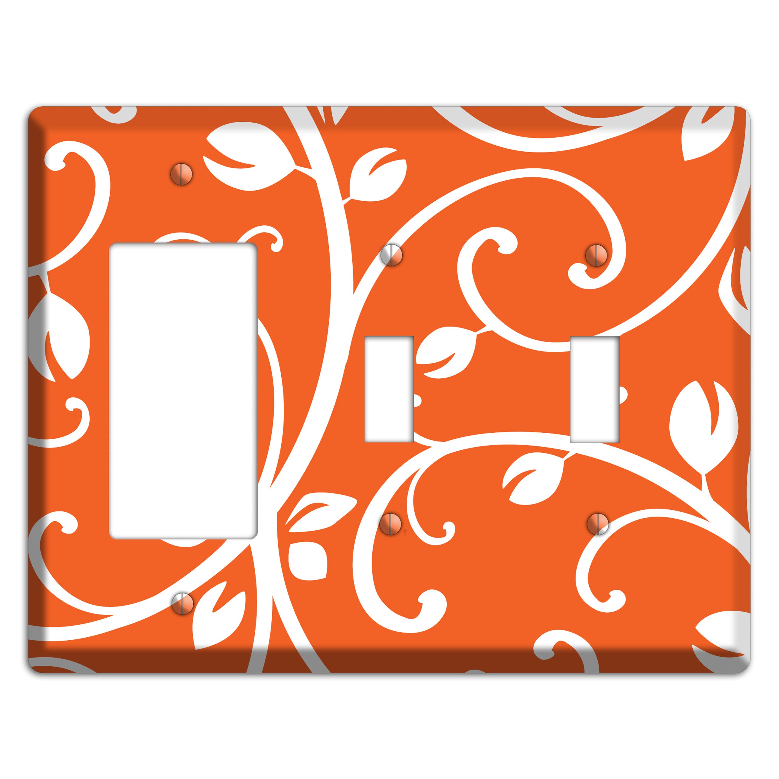 Red Bud Sprig Rocker / 2 Toggle Wallplate