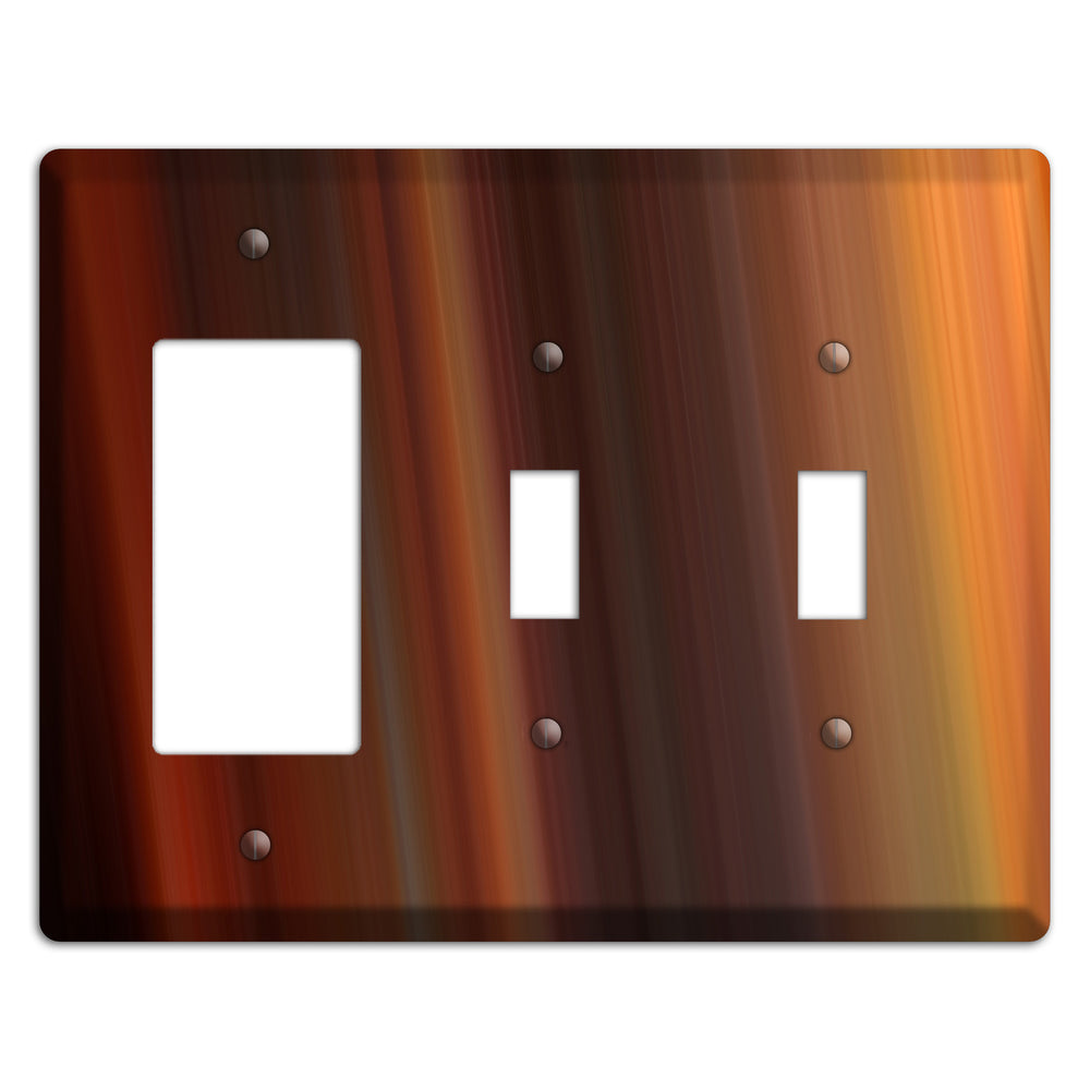 Maroon Ray of Light Rocker / 2 Toggle Wallplate
