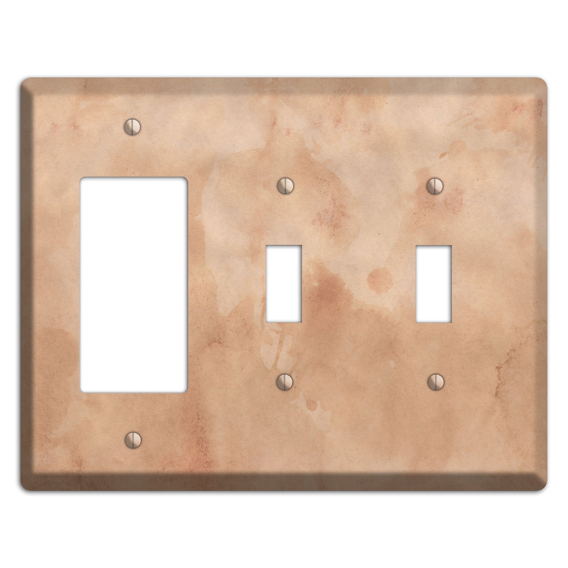 Aged Paper 1 Rocker / 2 Toggle Wallplate