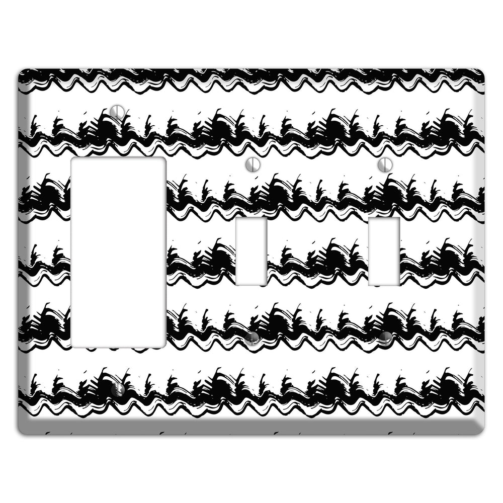 Ink Brushstrokes 10 Rocker / 2 Toggle Wallplate