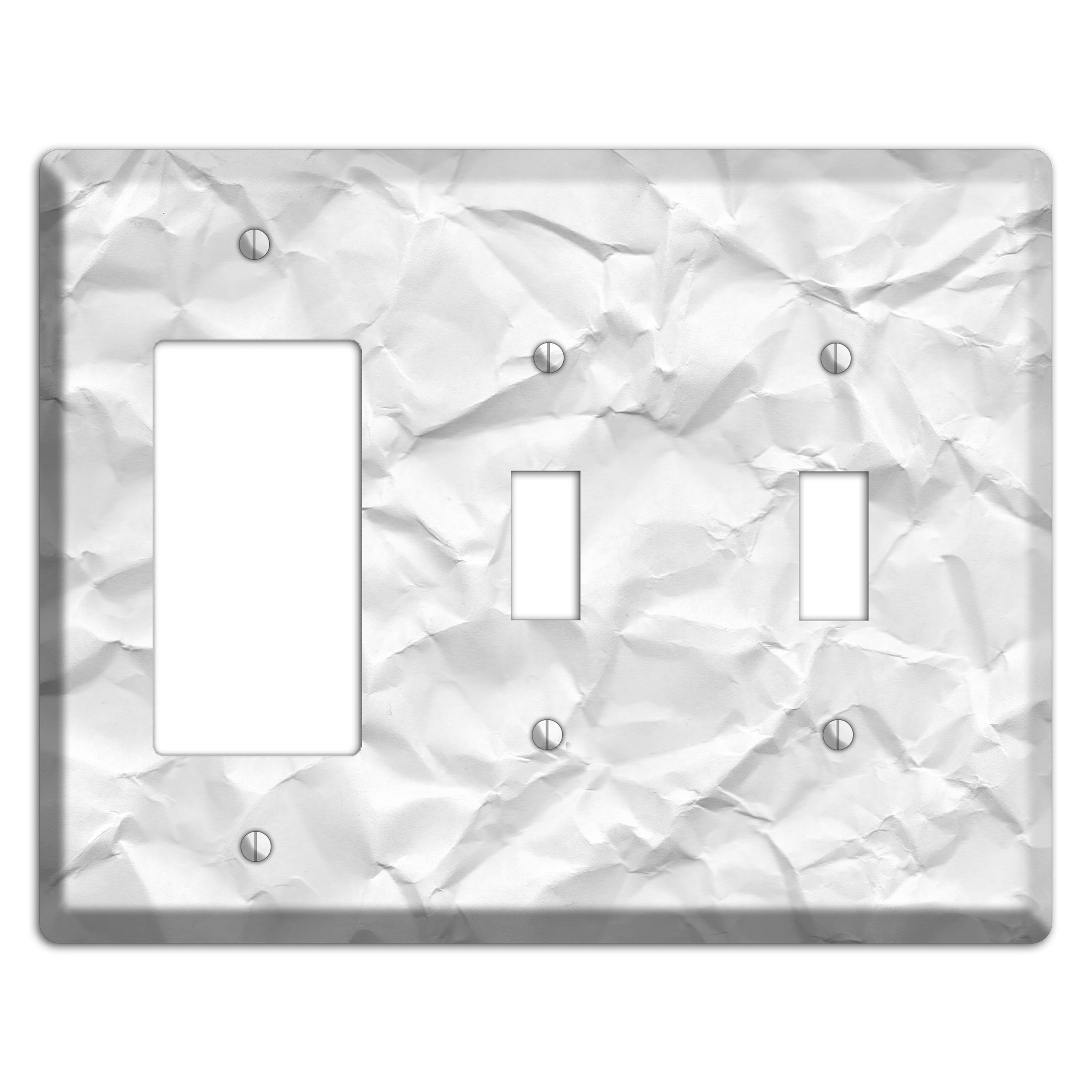 Alto Crinkled Paper Rocker / 2 Toggle Wallplate