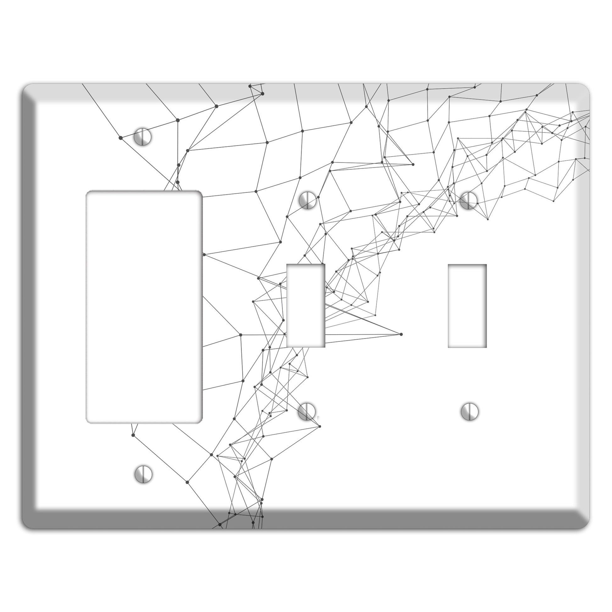 Linear A Rocker / 2 Toggle Wallplate