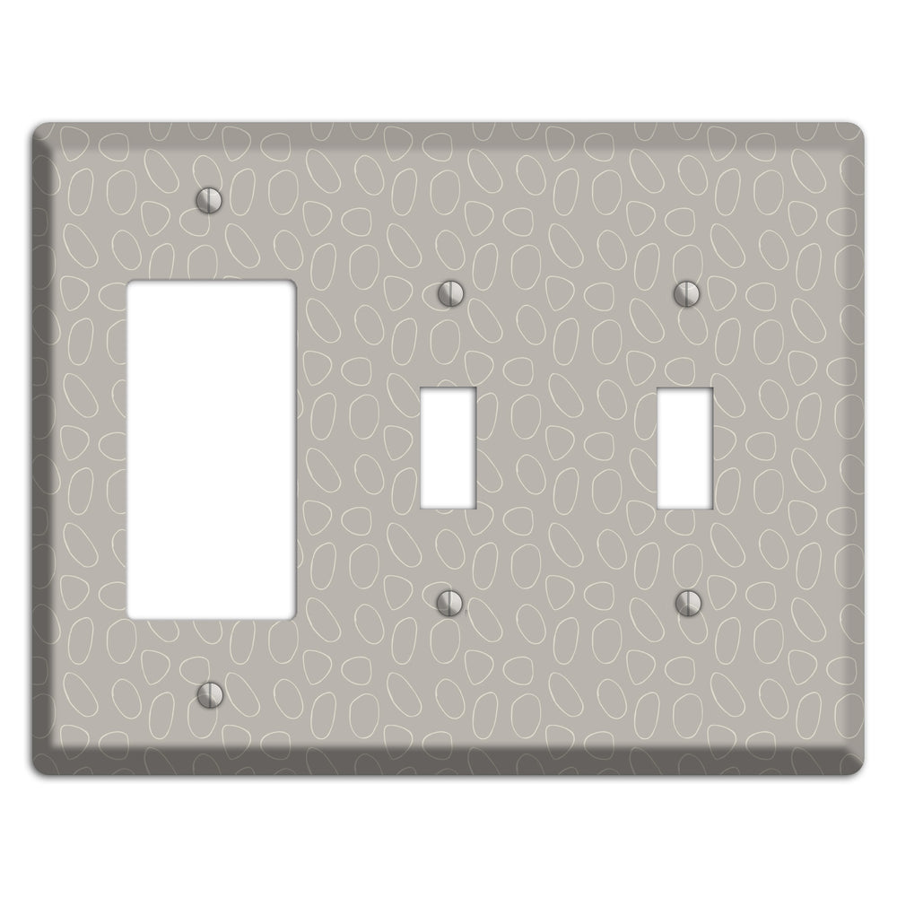 Simple Scandanavian Style E Rocker / 2 Toggle Wallplate
