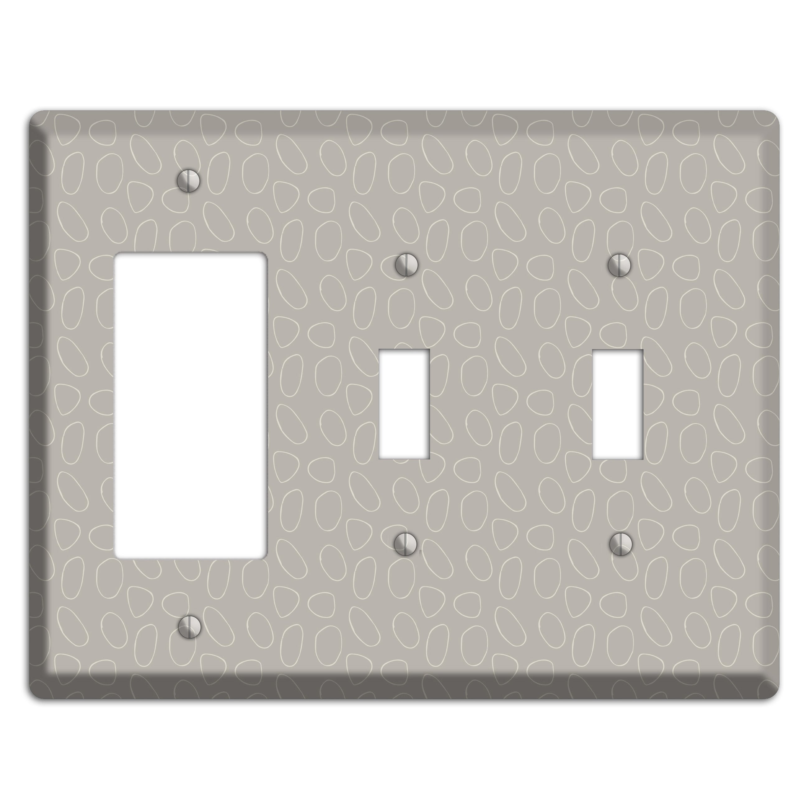 Simple Scandanavian Style E Rocker / 2 Toggle Wallplate