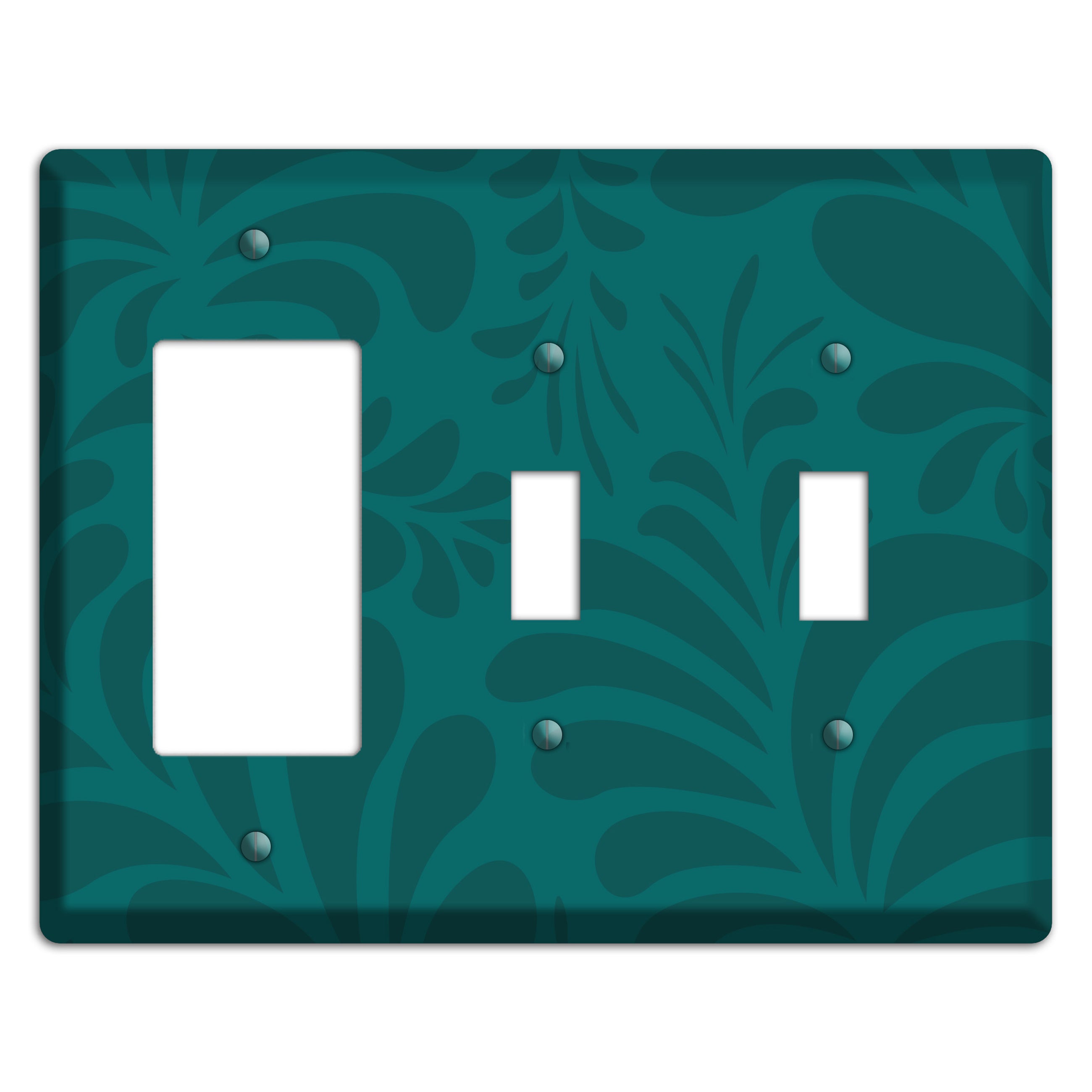 Jade Herati Rocker / 2 Toggle Wallplate