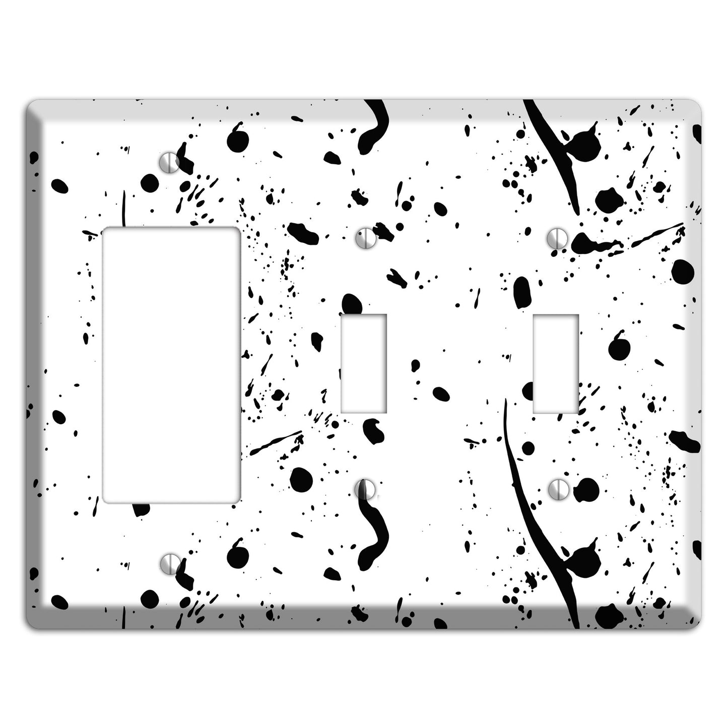 Ink Splash 2 Rocker / 2 Toggle Wallplate