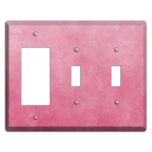 Pink Ombre Rocker / 2 Toggle Wallplate