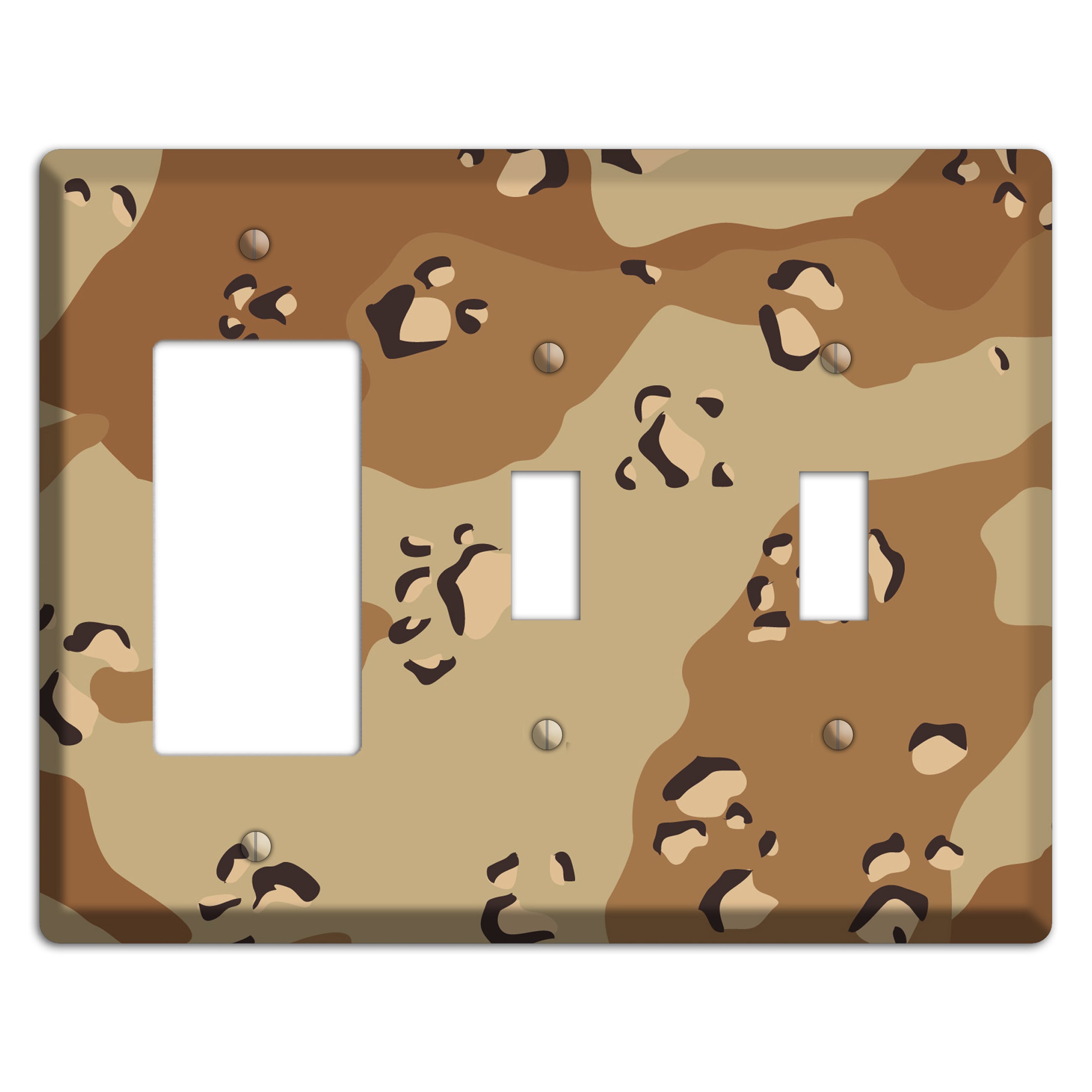 Desert Camo Rocker / 2 Toggle Wallplate
