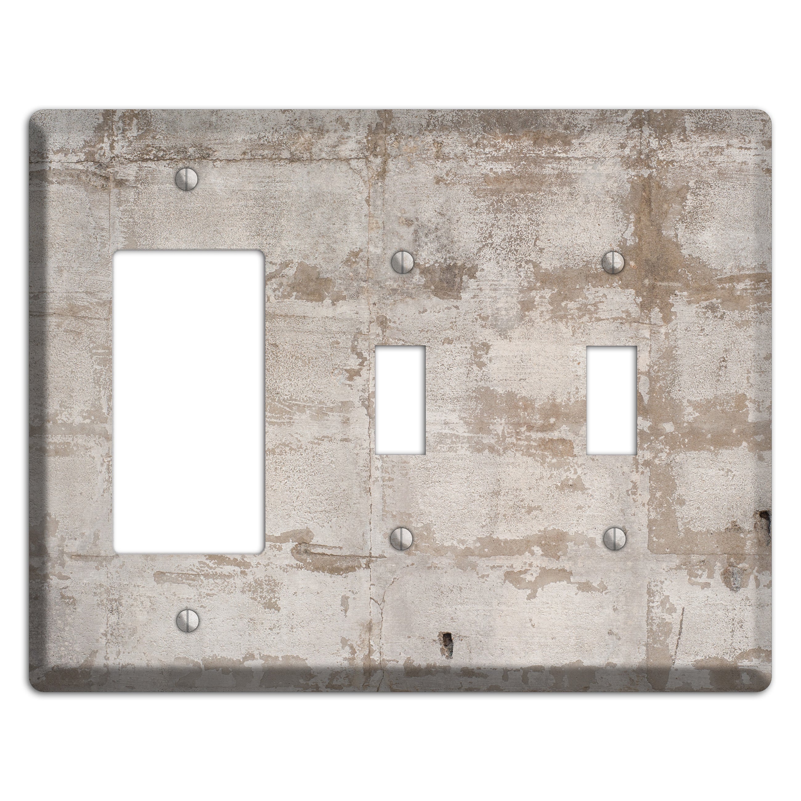 Old Concrete 3 Rocker / 2 Toggle Wallplate