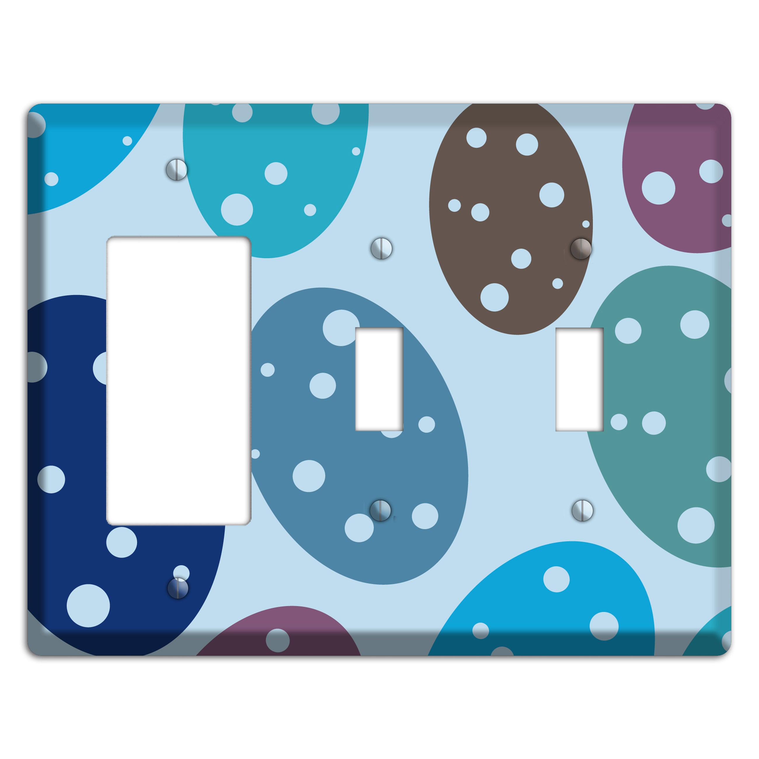 Blue Eggs Rocker / 2 Toggle Wallplate