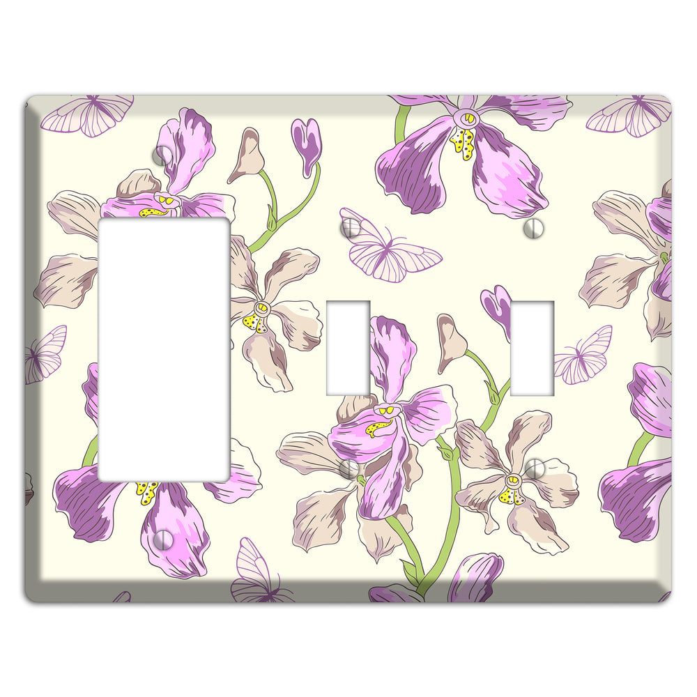 Orchid Rocker / 2 Toggle Wallplate