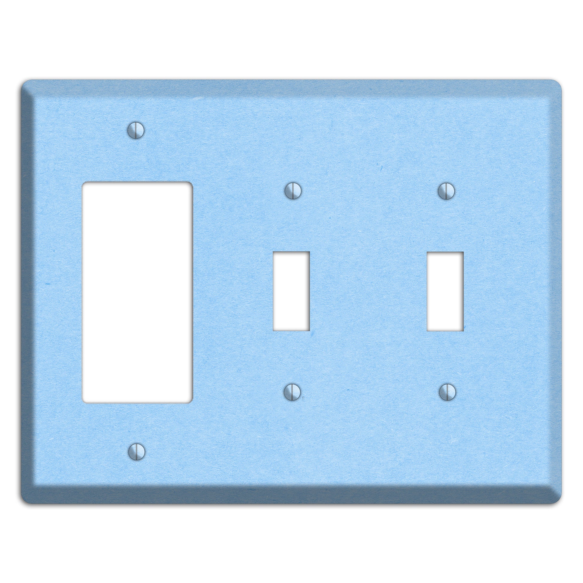 Light Sky Blue Kraft Rocker / 2 Toggle Wallplate