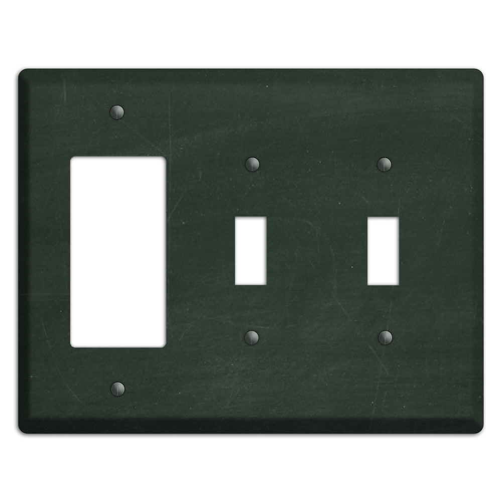 Chalk Black Rocker / 2 Toggle Wallplate