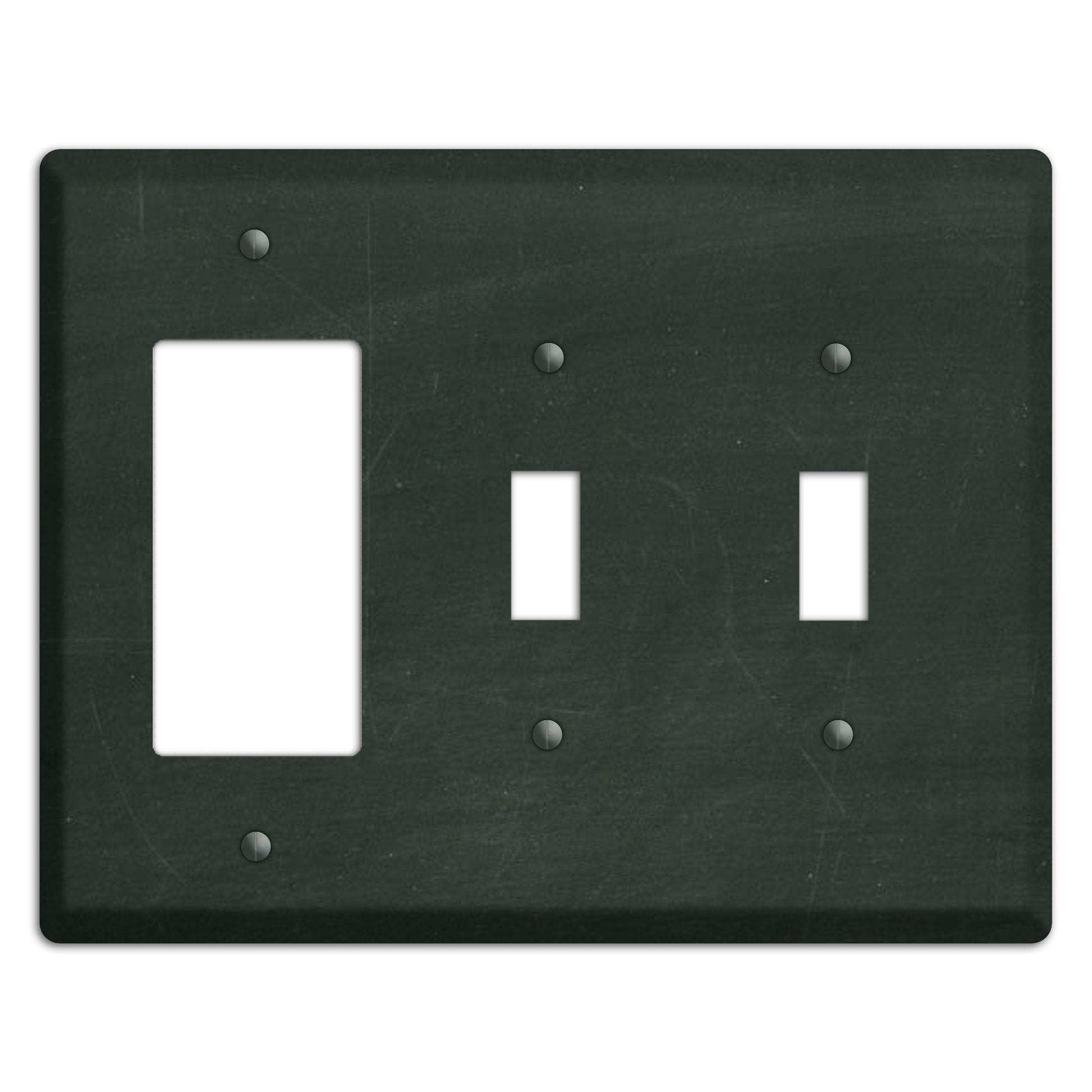 Chalk Black Rocker / 2 Toggle Wallplate