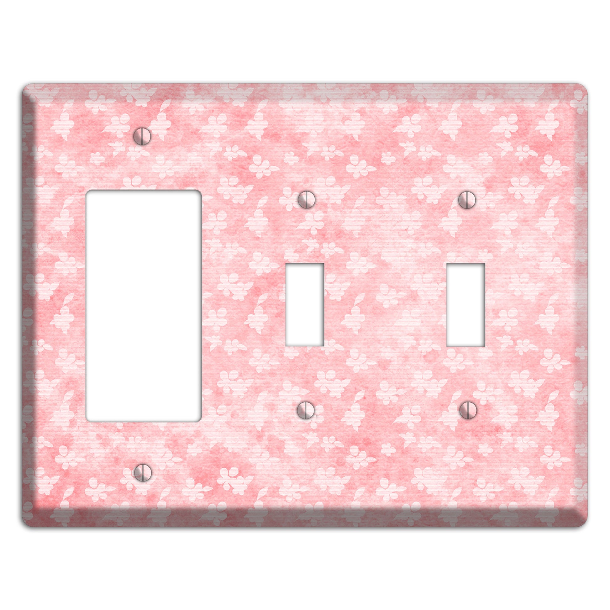 Abbey Soft Coral Rocker / 2 Toggle Wallplate