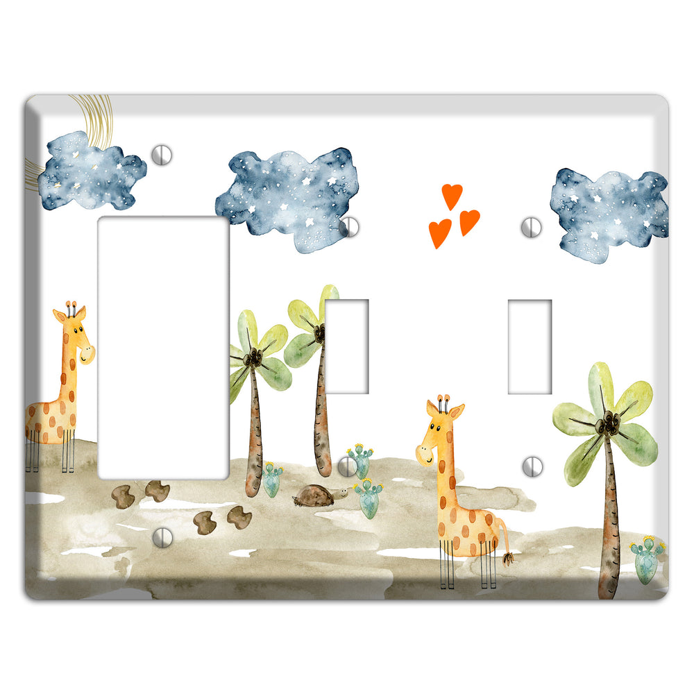 Giraffe Rocker / 2 Toggle Wallplate
